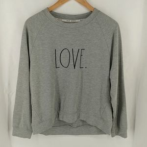 Rae Dunn Large Grey Love Sweatshirt